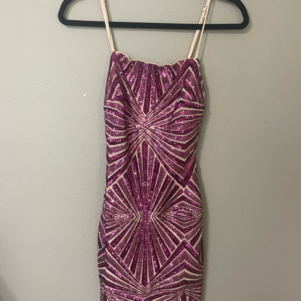 Lulu’s Sparkling Purple Homecoming/Party Dress.